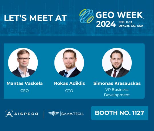 AISPECO team participating in Geo Week 2024 exhibition