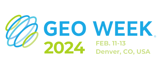 Logo of Geo Week 2023, a geospatial expo